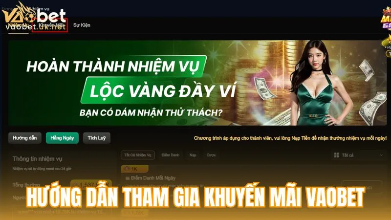 Hướng dẫn tham gia các khuyến mãi Vaobet