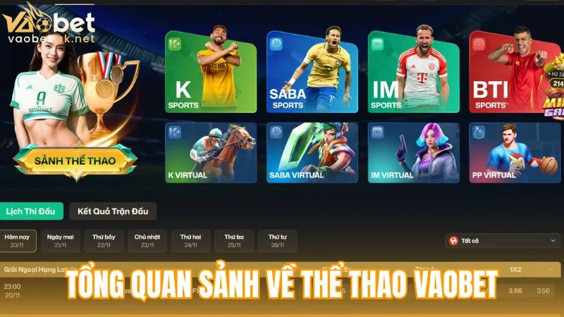 Tổng quan sảnh về THỂ THAO Vaobet